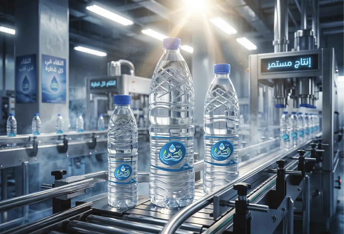 Al Saqi bottles on an efficient factory line